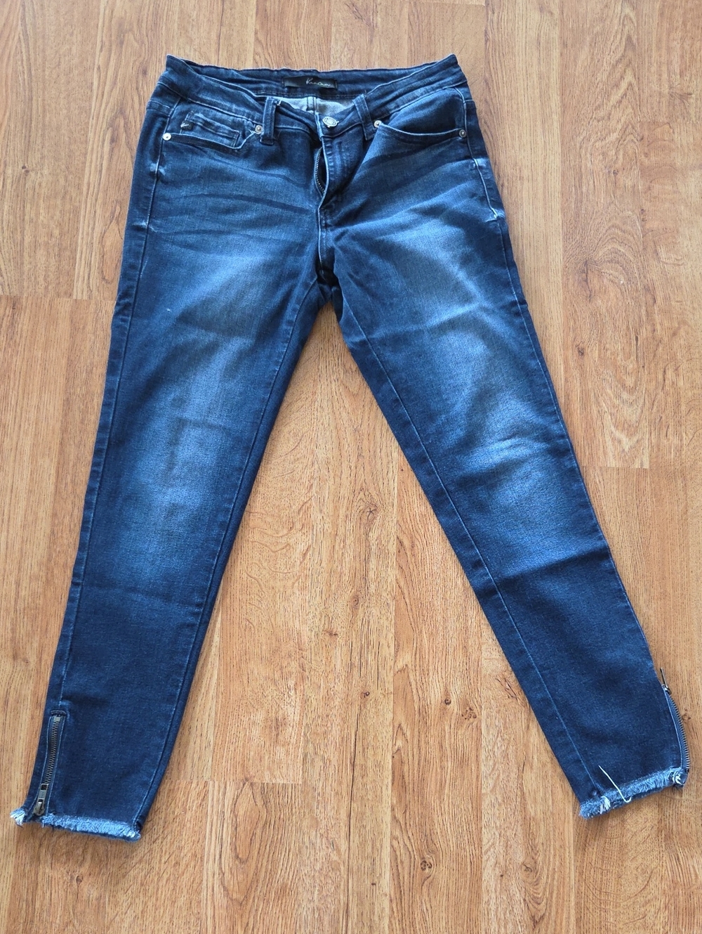 KanCan Dark Blue Skinny Jeans with Ankle Zips